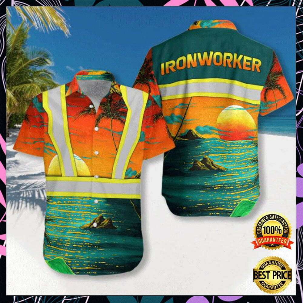 Ironworker tropical hawaiian shirt