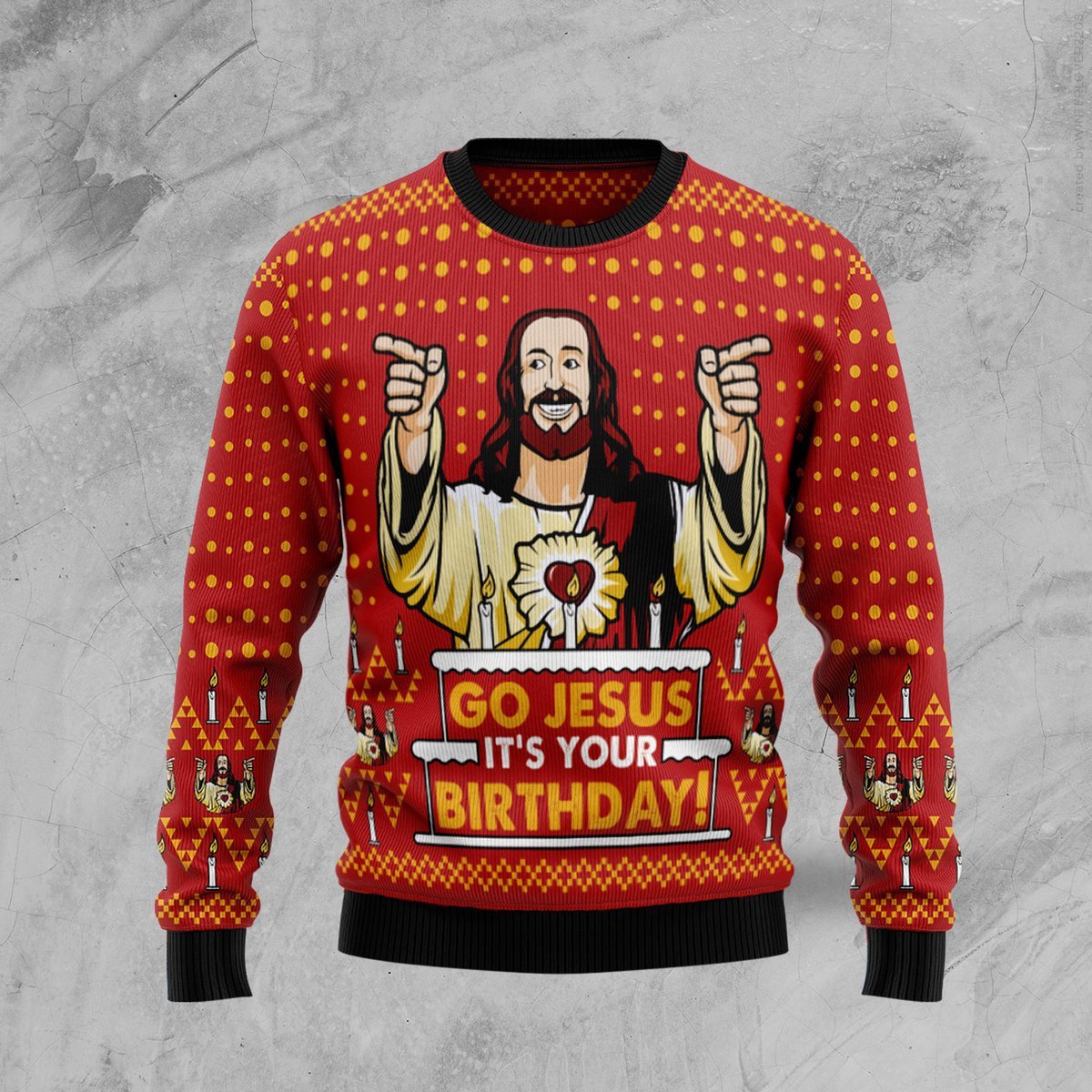 Jesus Birthday Ugly Christmas Sweater 