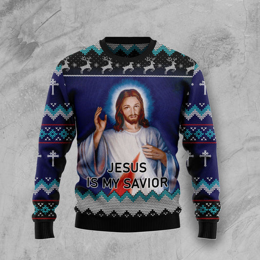 Jesus Is My Savior Ugly Christmas Sweater 