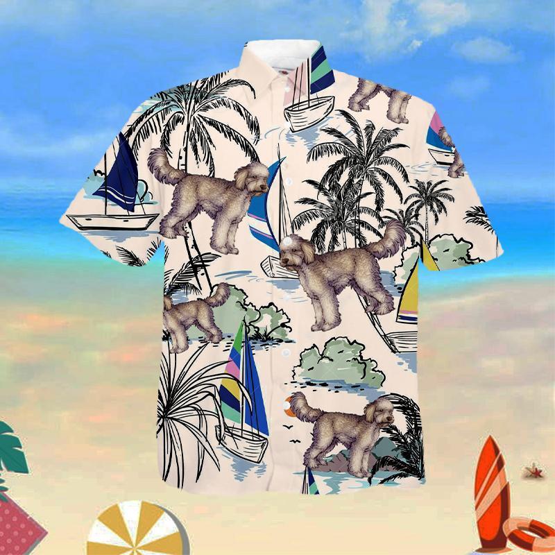 Labradoodle Summer Beach Hawaiian Shirt