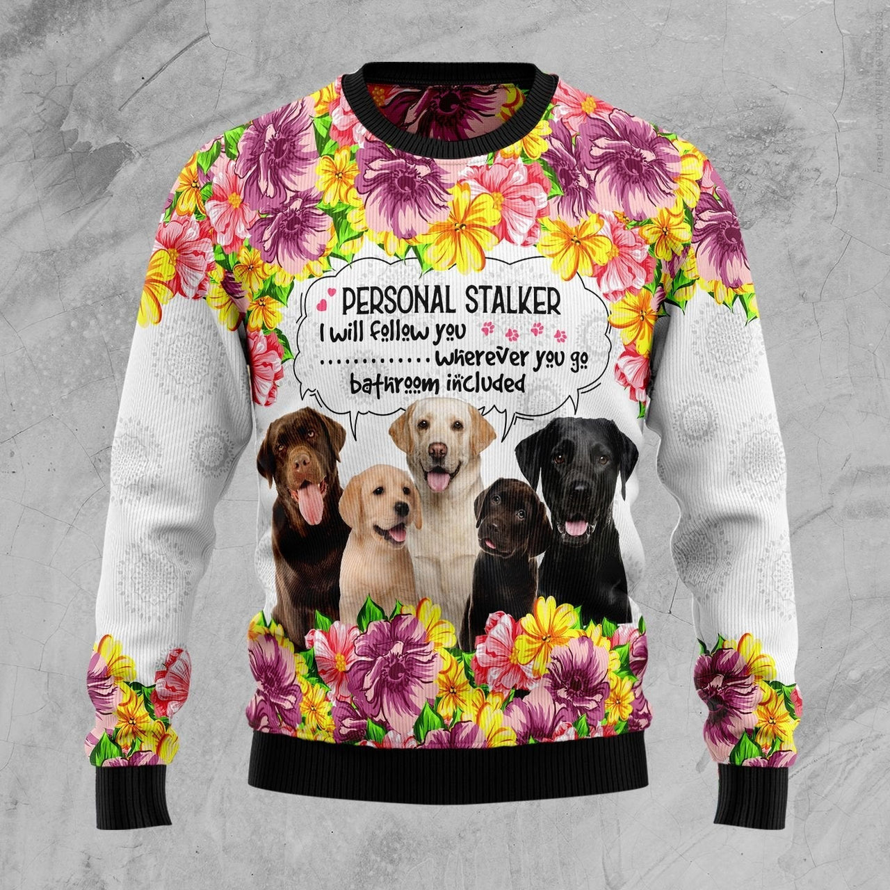 Labrador Retriever Personal Stalker Ugly Christmas Sweater 