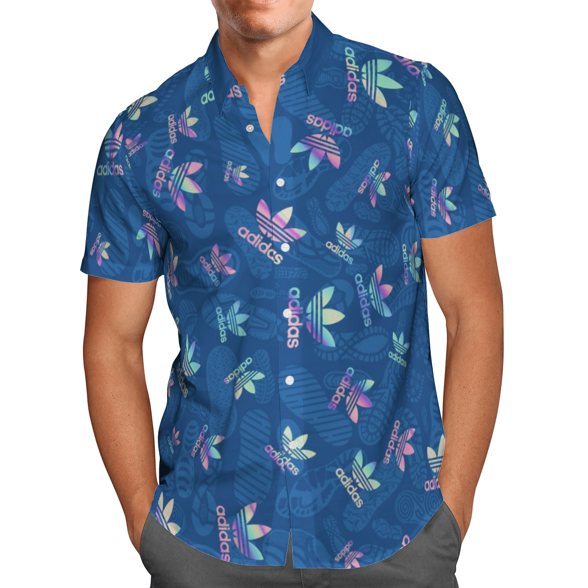Sticker Shirts- Blue Hawaiian Shirt