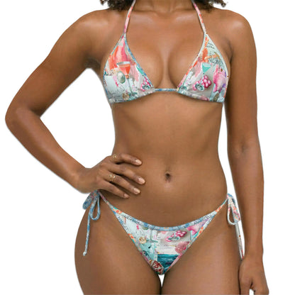 Cocktail Bikini Set for Women, Two Piece Swimsuit, Tropical Drink Beachwear | Azhawaiian