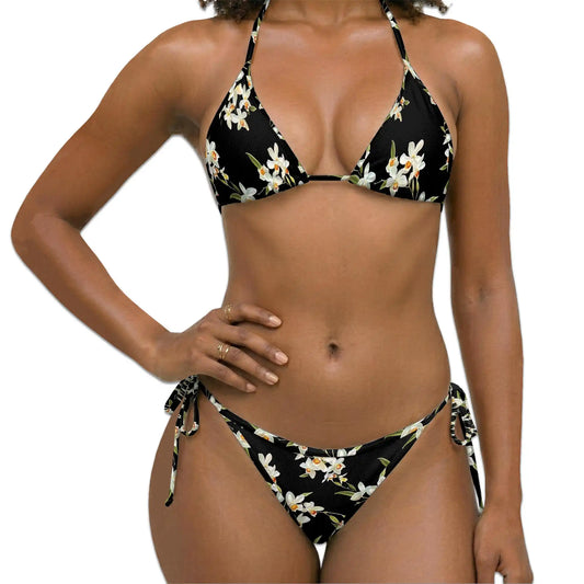 Orchid Bikini Set for Women, Two Piece Swimsuit, Elegant Floral Beachwear | Azhawaiian