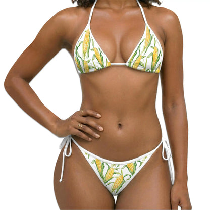 Fresh Corn Bikini Set for Women, Two Piece Swimsuit, Farm Harvest Beachwear | Azhawaiian