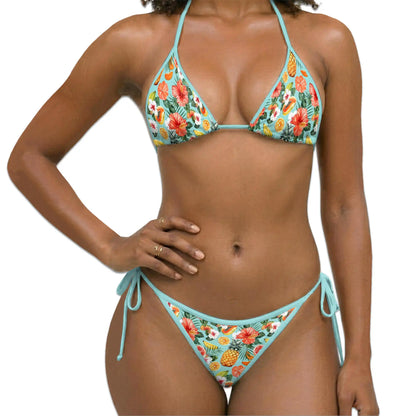 Fruits Bikini Set for Women, Two Piece Swimsuit, Tropical Fruit Beachwear | Azhawaiian