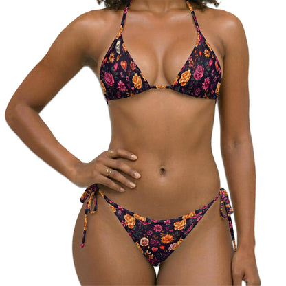 Valentine's Day Bikini Set for Women, Two Piece Swimsuit, Romantic Floral Beachwear | Azhawaiian