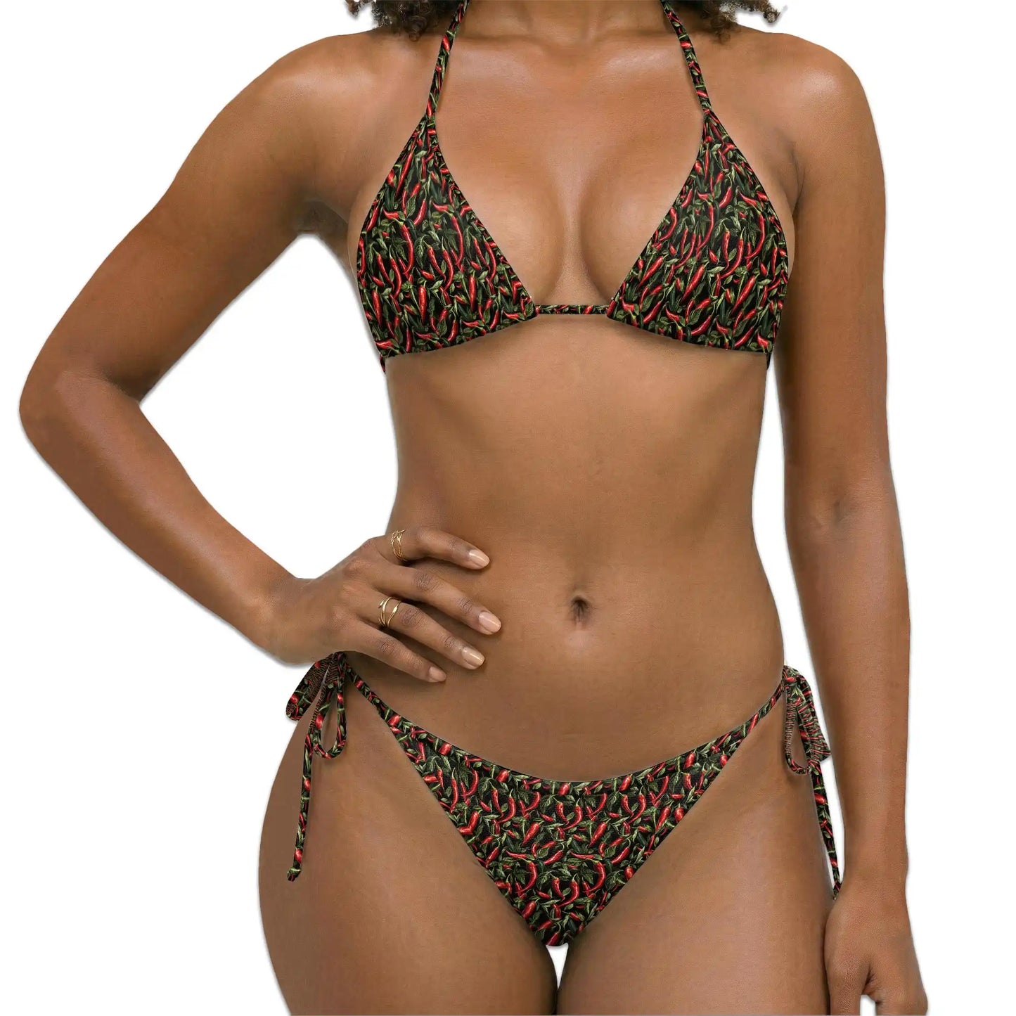Hot Pepper Bikini Set for Women, Two Piece Swimsuit, Spicy Food Beachwear | Azhawaiian