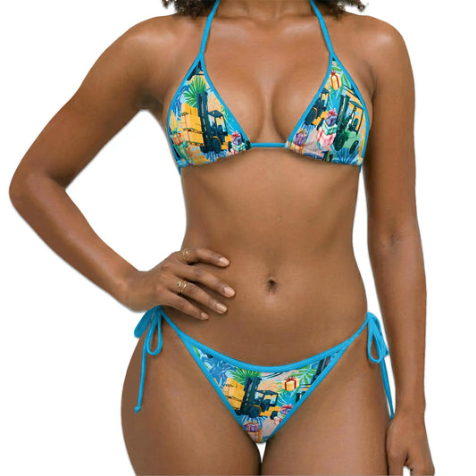 Forklift Bikini Set for Women, Two Piece Swimsuit, Industrial Vehicle Beachwear | Azhawaiian
