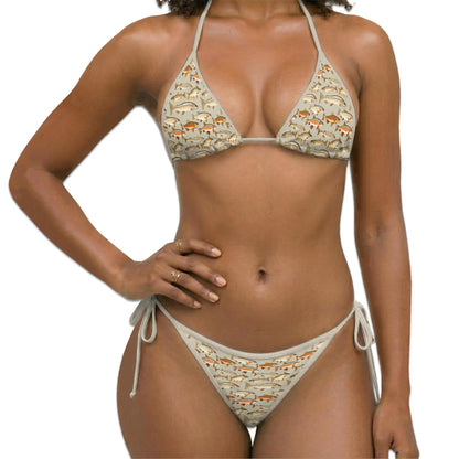 Trout Bikini Set for Women Two Piece Swimsuit, Fish Print | Azhawaiian