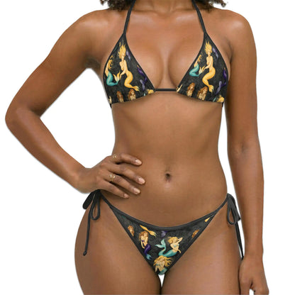 Beautiful Mermaid Bikini Set for Women, Two Piece Swimsuit, Fantasy Ocean Beachwear | Azhawaiian