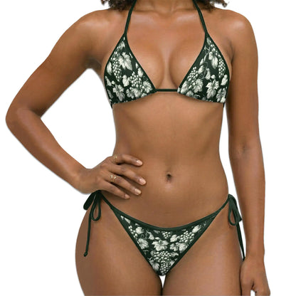 Grape Bikini Set for Women, Two Piece Swimsuit, Botanical Fruit Beachwear | Azhawaiian