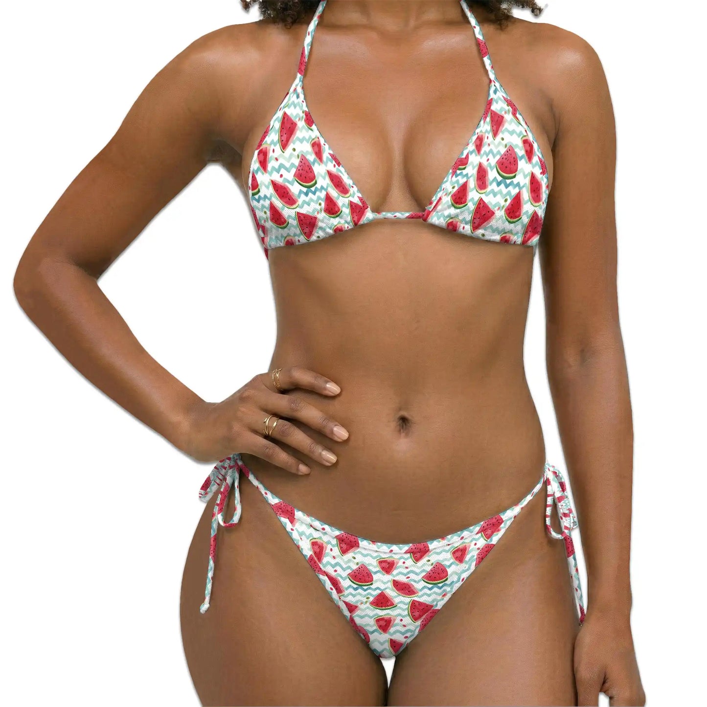 Water Melon Bikini Set for Women, Two Piece Swimsuit, Summer Fruit Beachwear | Azhawaiian