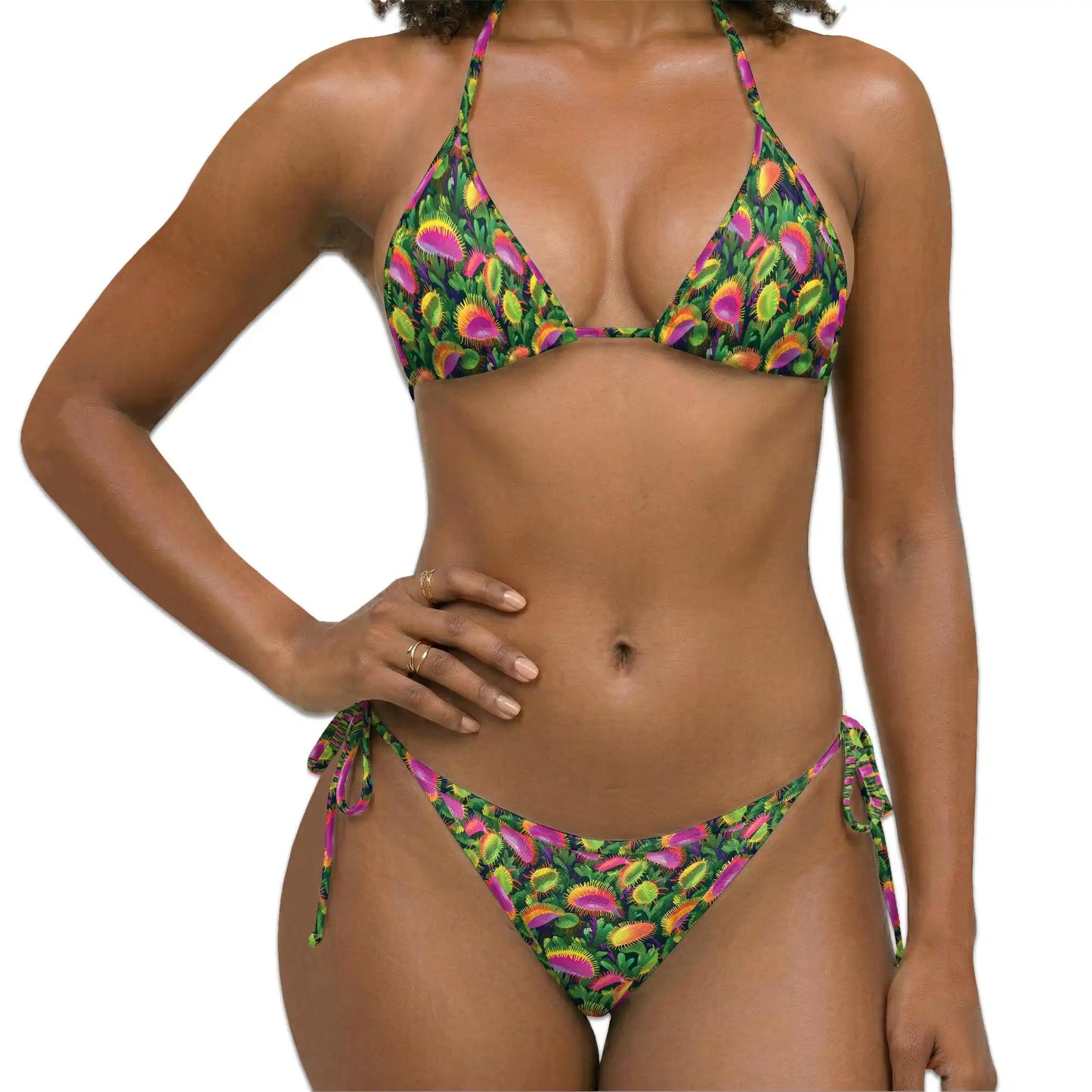 Tropical Venus Flytrap Bikini Set for Women,Two Piece Swimsuit, Carnivorous Plant | Azhawaiian