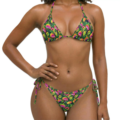 Tropical Venus Flytrap Bikini Set for Women,Two Piece Swimsuit, Carnivorous Plant | Azhawaiian