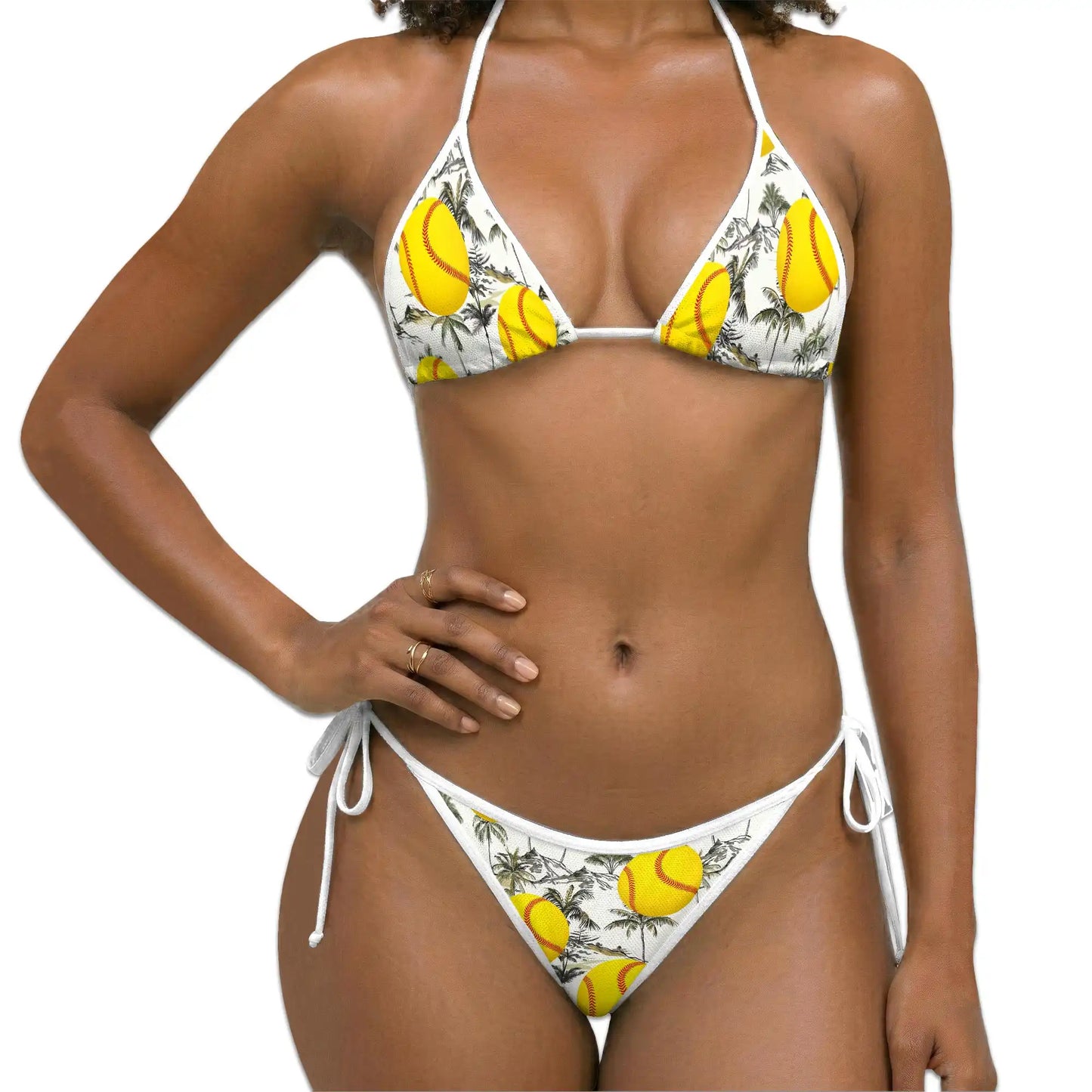 Softball Bikini Set for Women, Two Piece Swimsuit, Sports Beachwear | Azhawaiian
