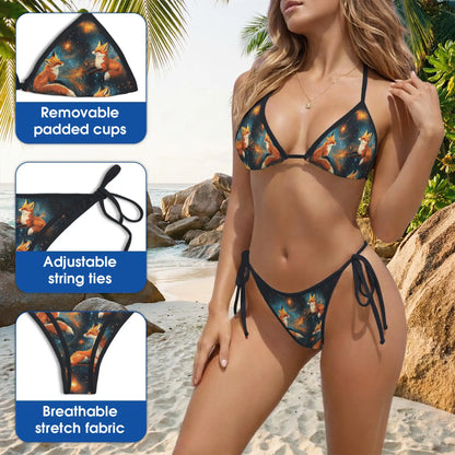 Fox Bikini Set, Mystical Forest Two Piece Swimsuit | Azhawaiian