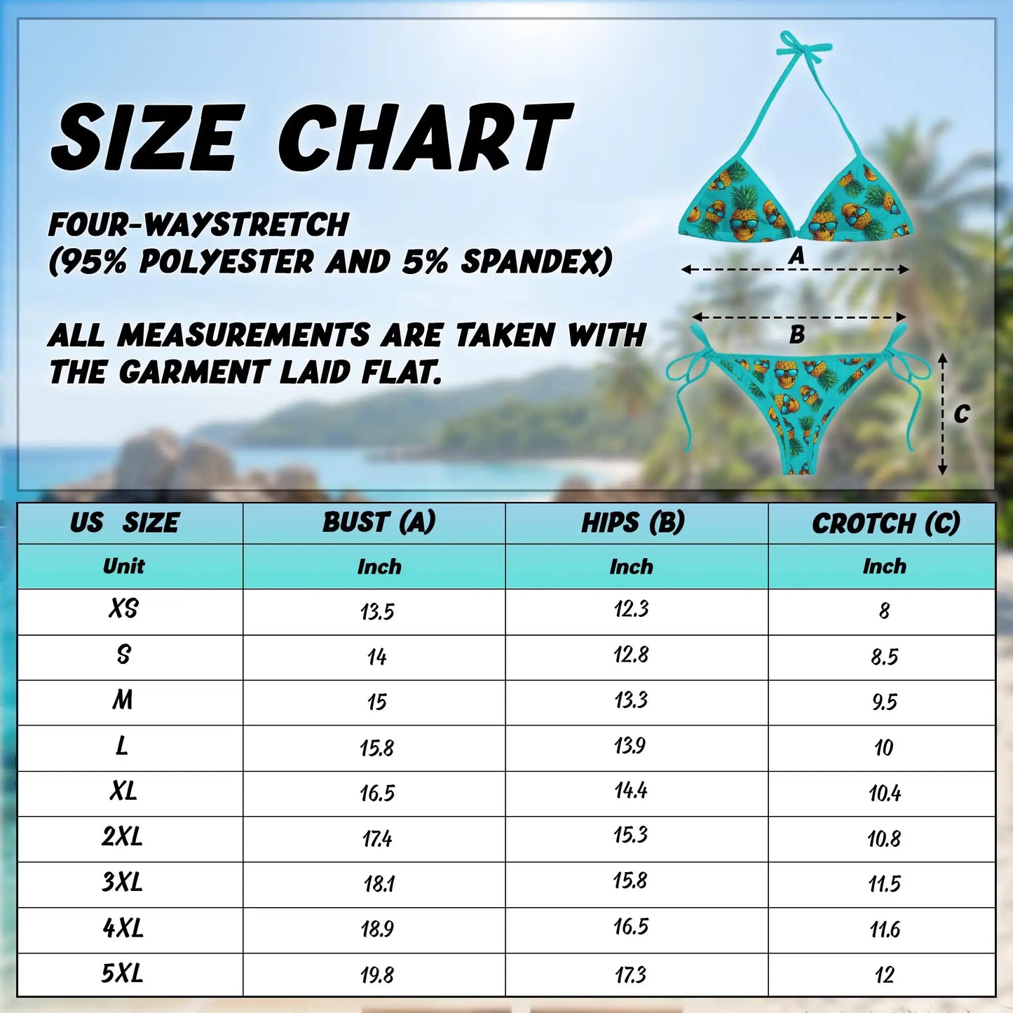 Skull Pineapple Bikini Set for Women, Two Piece Swimsuit, Tropical Gothic Beachwear | Azhawaiian