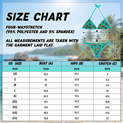 Skull Pineapple Bikini Set for Women, Two Piece Swimsuit, Tropical Gothic Beachwear | Azhawaiian