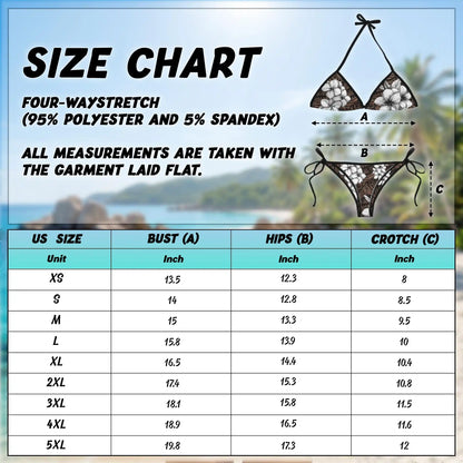 Plumeria Tribe Bikini Set for Women, Two Piece Swimsuit, Tribal Floral Beachwear | Azhawaiian