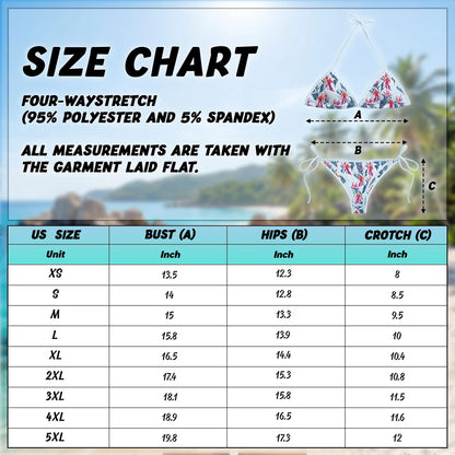 Tropical Skiing Bikini Set for Women, Two Piece Swimsuit, Winter Sport Beachwear | Azhawaiian