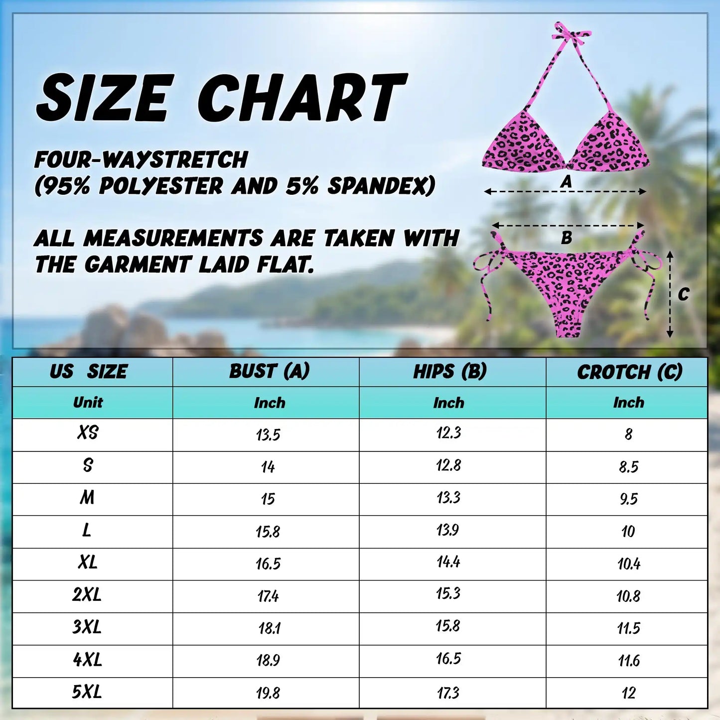 Pink Leopard Bikini Set for Women, Two Piece Swimsuit, Wild Animal Print Beachwear | Azhawaiian