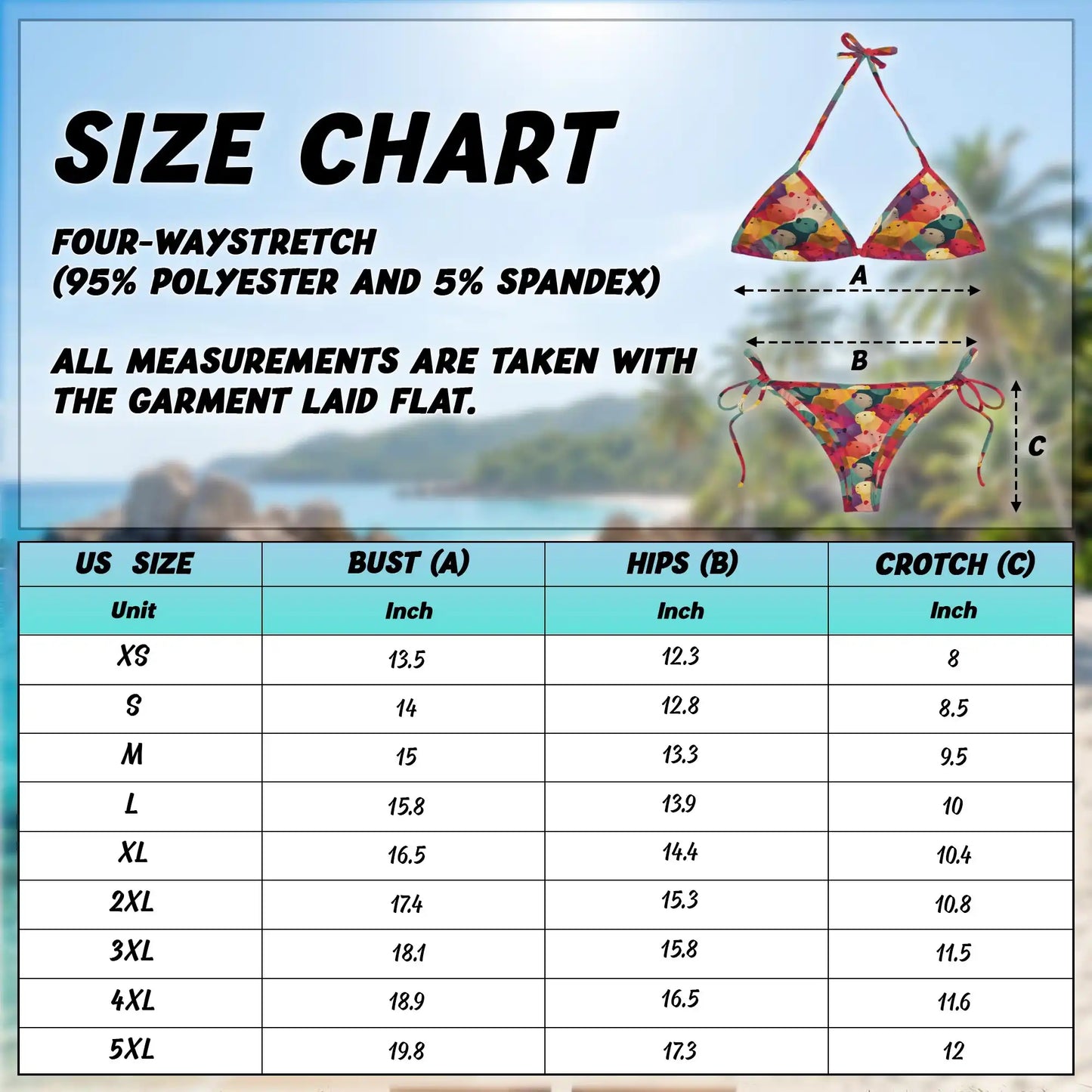 Cute Capybara Pattern Bikini Set for Women, Two Piece Swimsuit, Kawaii Animal Beachwear | Azhawaiian