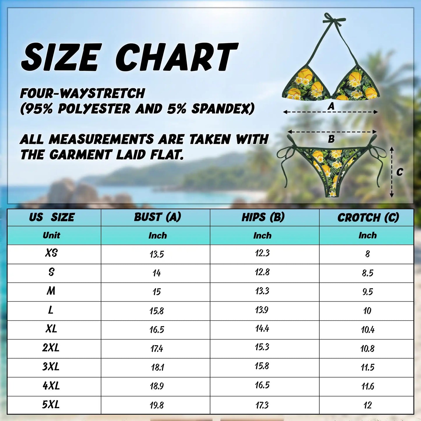 Tropical Softball Bikini Set for Women, Two Piece Swimsuit, Tropical Sports Beachwear | Azhawaiian