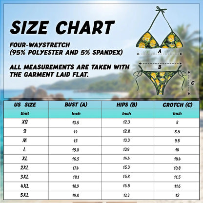 Tropical Softball Bikini Set for Women, Two Piece Swimsuit, Tropical Sports Beachwear | Azhawaiian