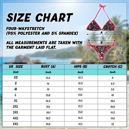 Black Cat UFO Alien Bikini Set for Women, Two Piece Swimsuit, Gothic Sci-Fi Beachwear | Azhawaiian
