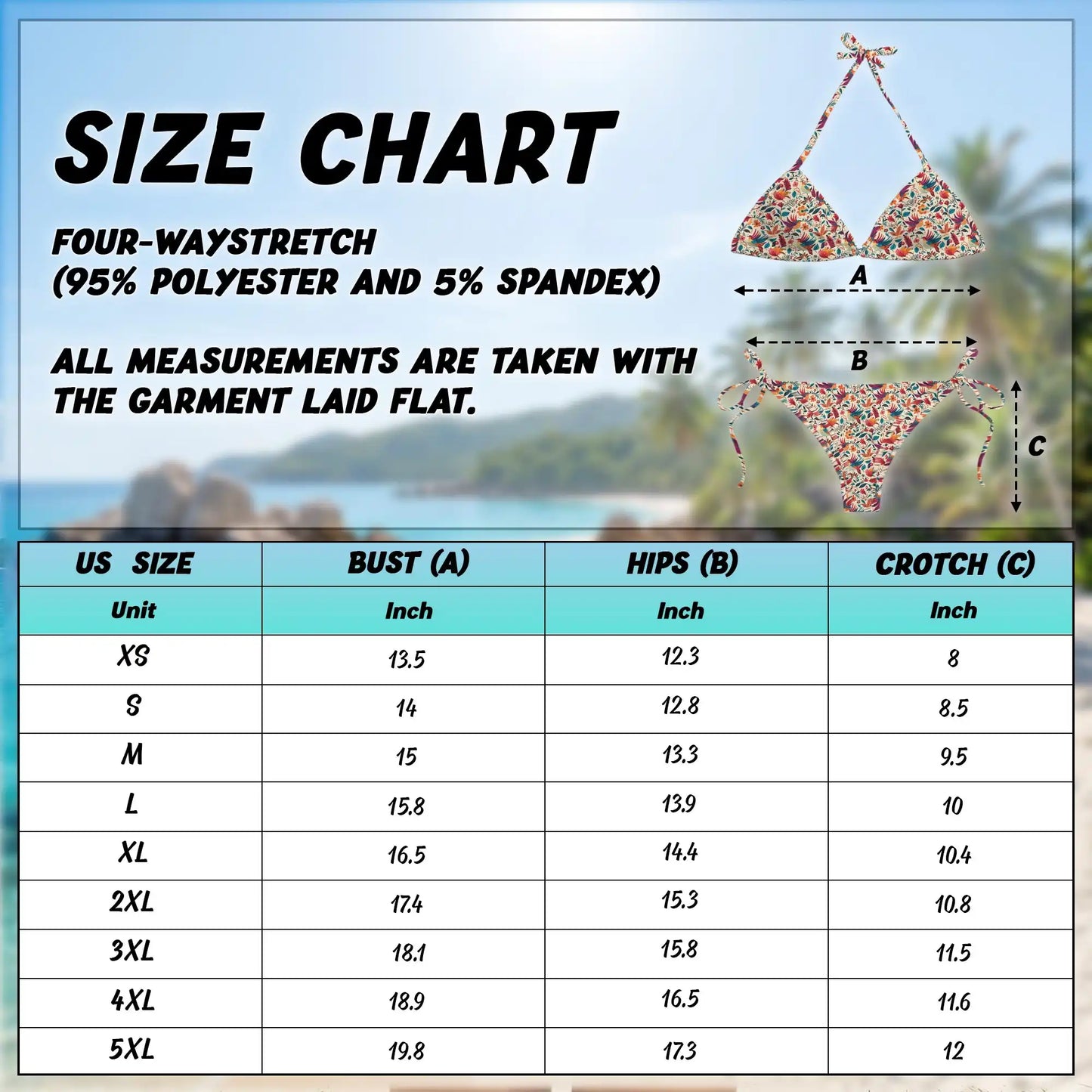 Tropical Bird Bikini Set for Women, Two Piece Swimsuit, Colorful Bird Beachwear | Azhawaiian