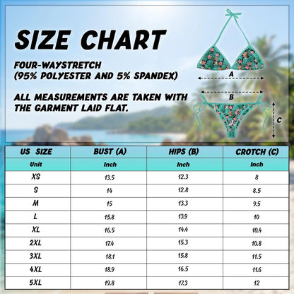 Pitbull Hibiscus Bikini Set for Women, Two Piece Swimsuit, Tropical Dog Beachwear | Azhawaiian