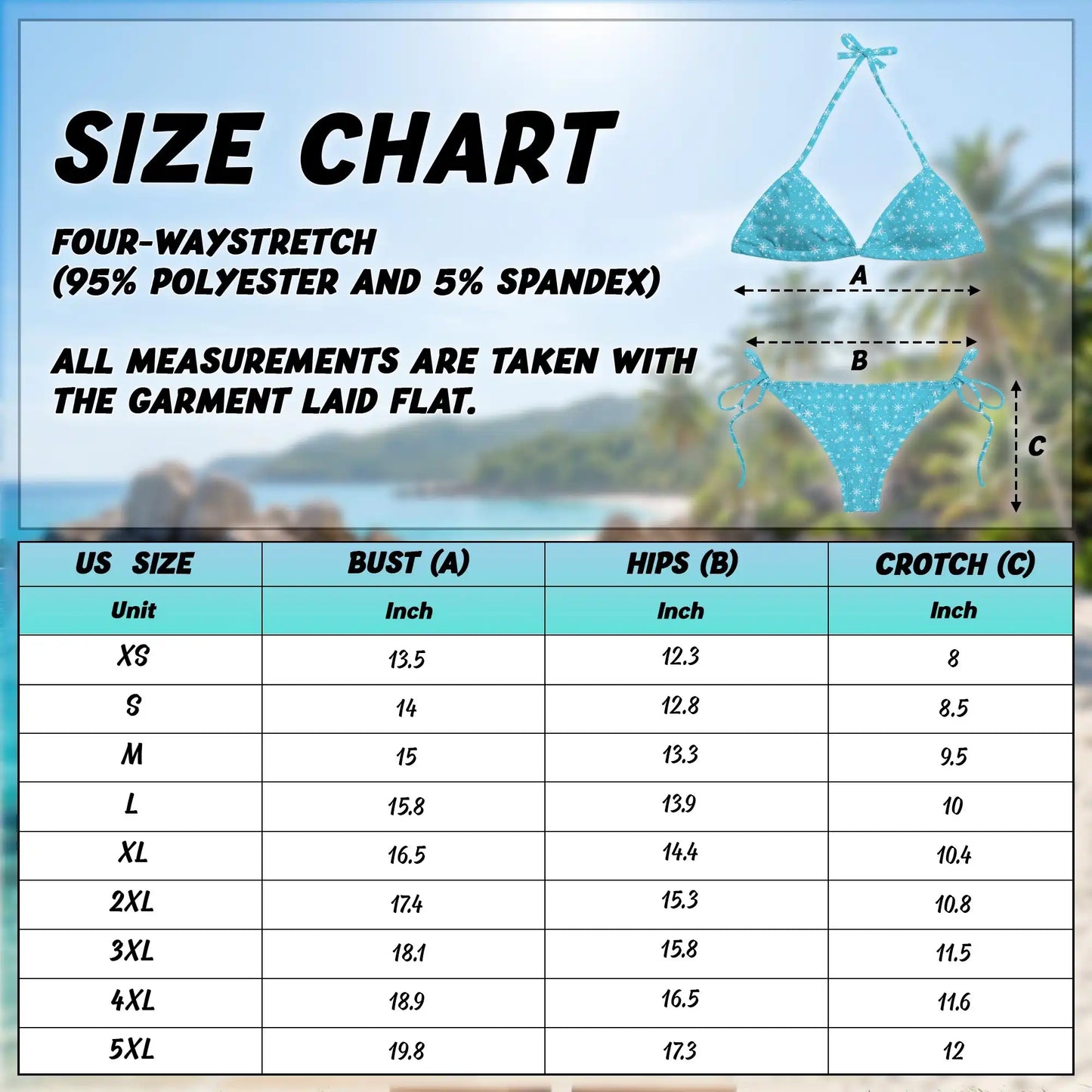 Snow Crystal Bikini Set for Women, Two Piece Swimsuit, Winter Snowflake Beachwear | Azhawaiian
