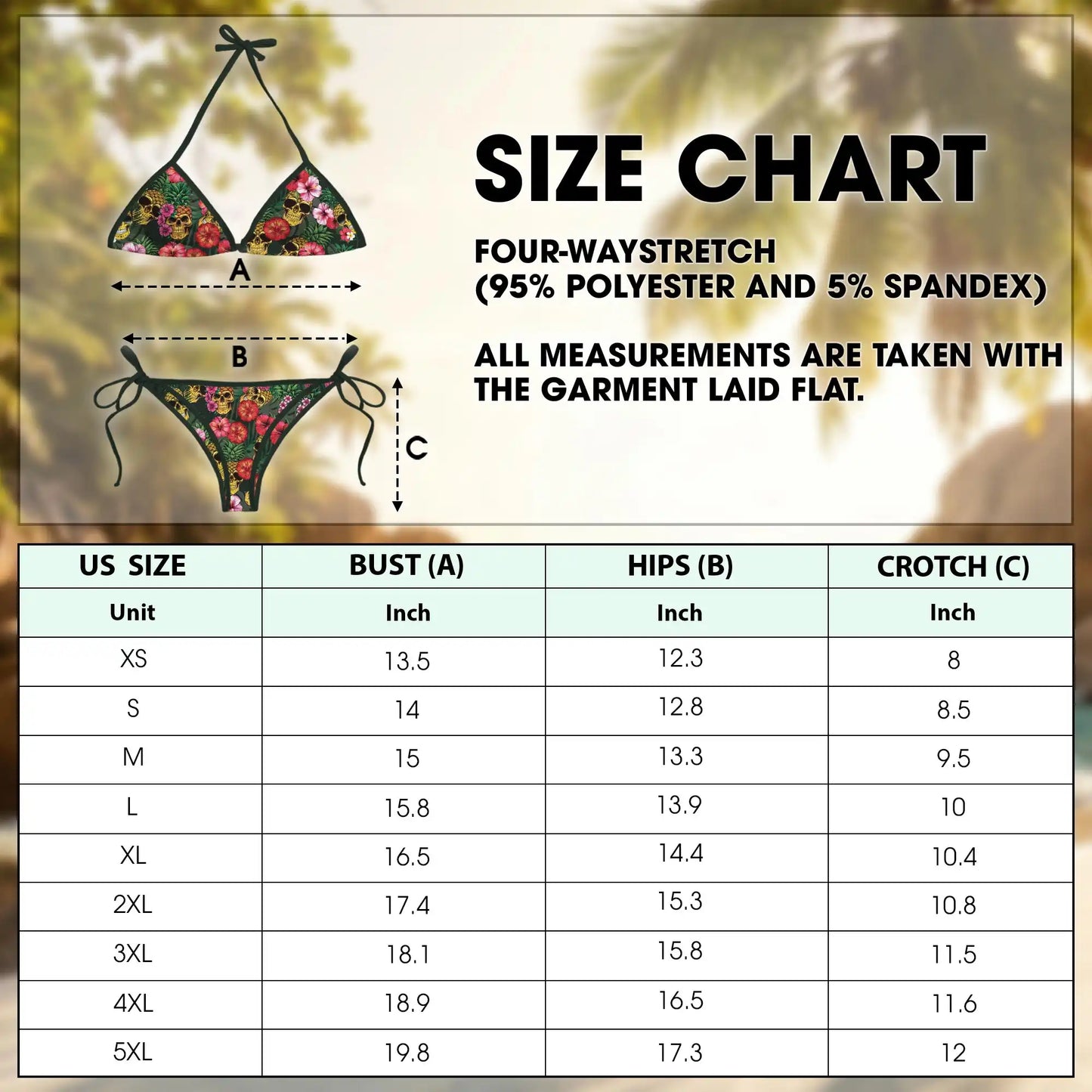 Pineapple Skull Hibiscus Bikini Set, Tropical Gothic Two Piece Swimsuit | Azhawaiian