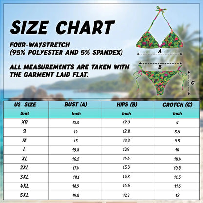 Flytrap Bikini Set for Women, Two Piece Swimsuit, Tropical Botanical Beachwear | Azhawaiian