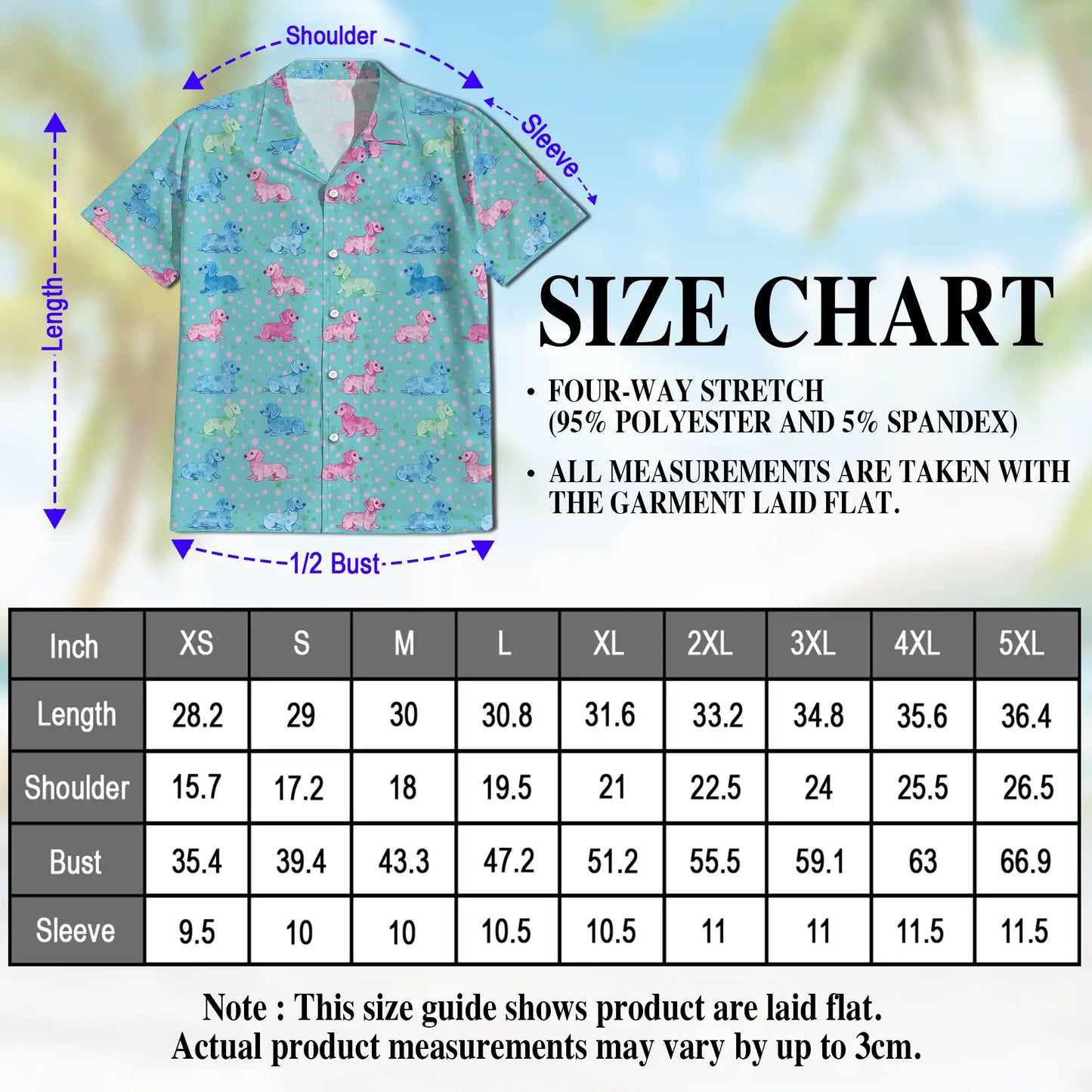Dachshund Hawaiian Shirt For Men| Azhawaiian