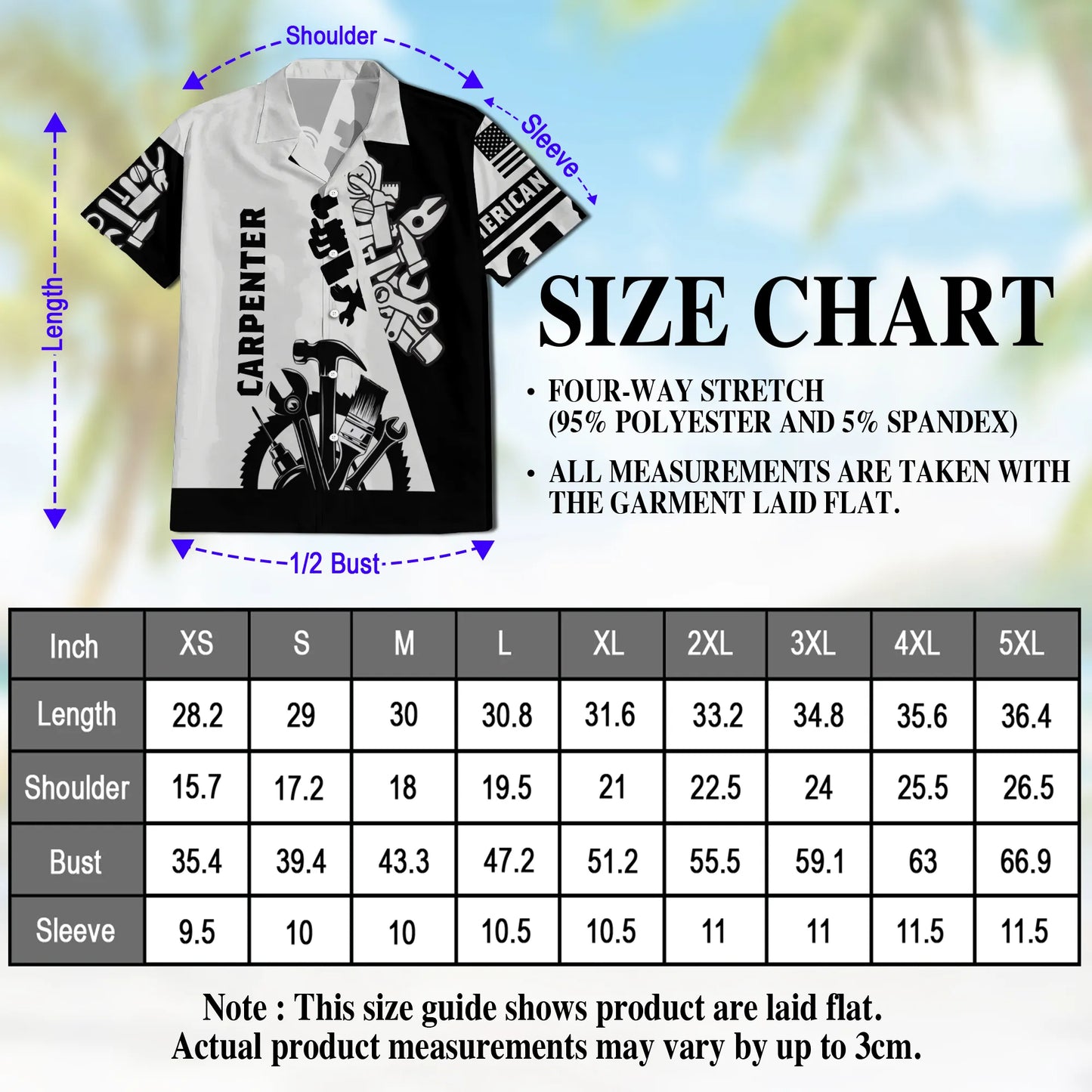 Carpenter Black White 3D Tools Matching Dog Owner Hawaiian Shirts, Funny Pet Aloha Shirt for Beach Vacation - Azhawaiian