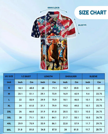 Roses Horse Racing 3D Polo Shirt for Men | Azhawaiian