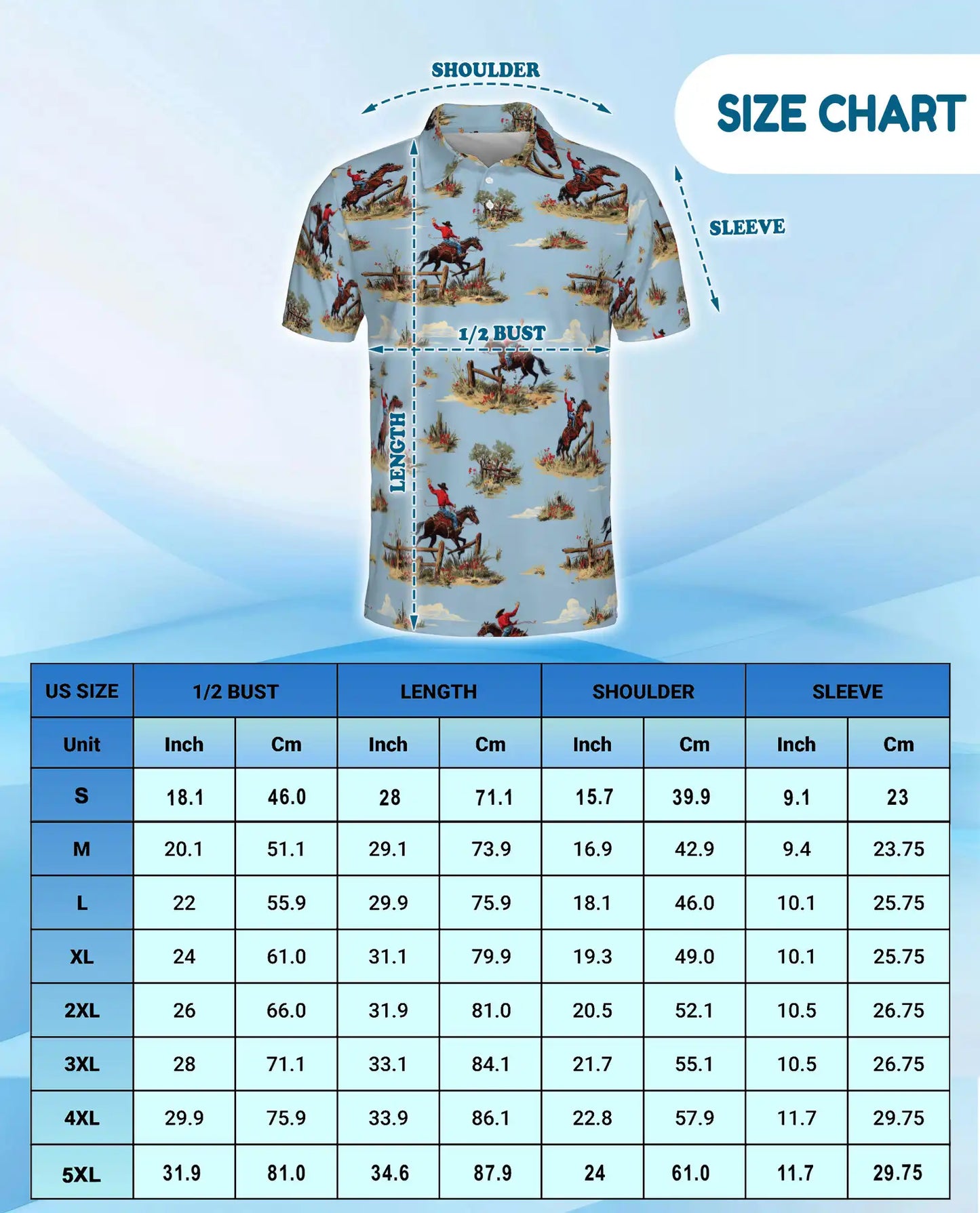 Rodeo Cowboy Polo Shirt for Men, Western Ranch Style | Azhawaiian