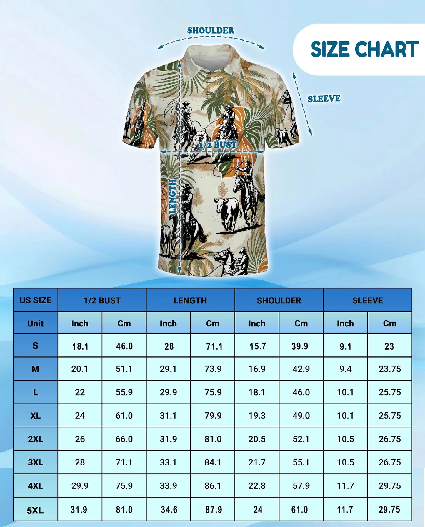 Cowboy Rodeo Cattle 3D Polo Shirt for Men | Azhawaiian