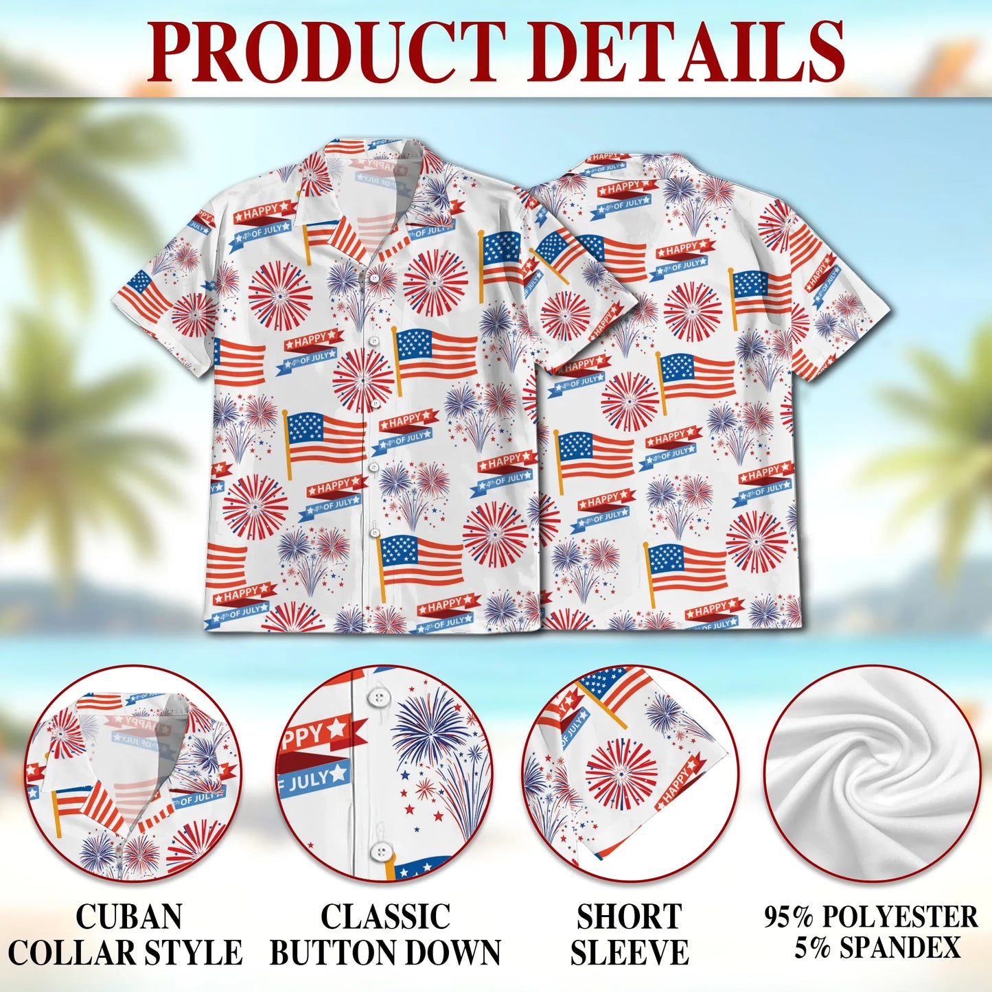 4th of July Patriotic American Matching Dog Owner Hawaiian Shirts, Funny Pet Aloha Shirt for Beach Vacation - Azhawaiian