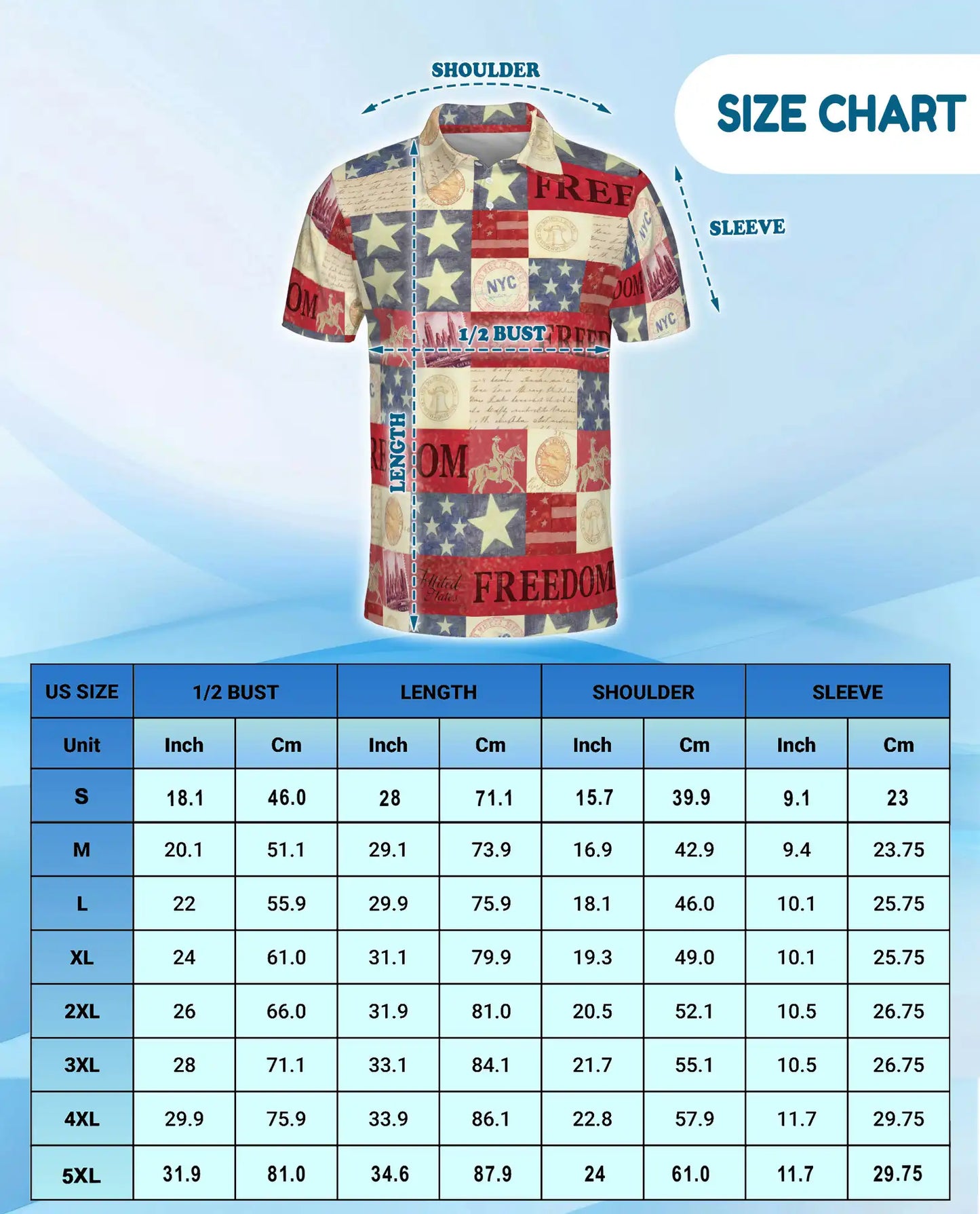 Independence Day Patriotic Polo Shirt for Men | Azhawaiian