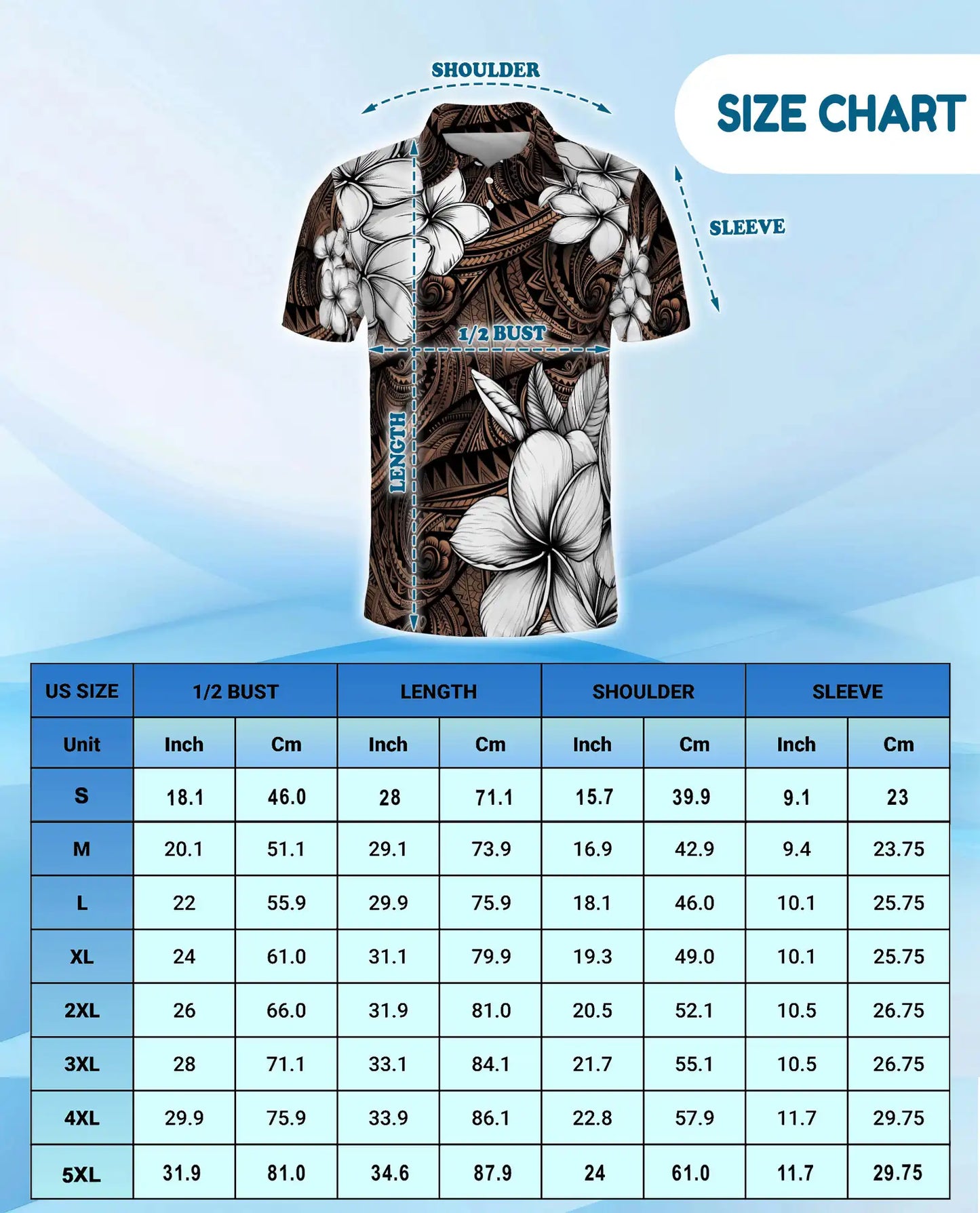 Polynesian Plumeria Polo Shirt For Men-Tribal Island Flower Tropical Aloha | Azhawaiian