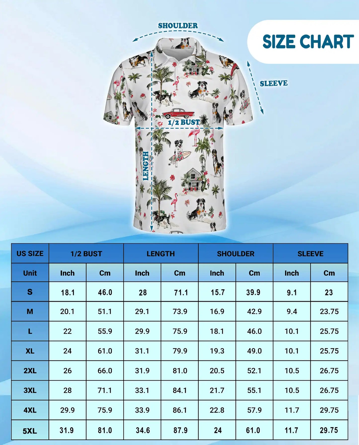 Bernese Mountain Dog Polo Shirt, Tropical Beach Print | Azhawaiian