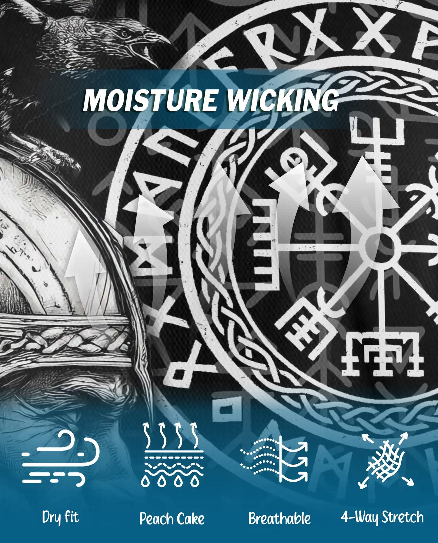 Viking Warrior Polo Shirt for Men, Norse Mythology Style | Azhawaiian
