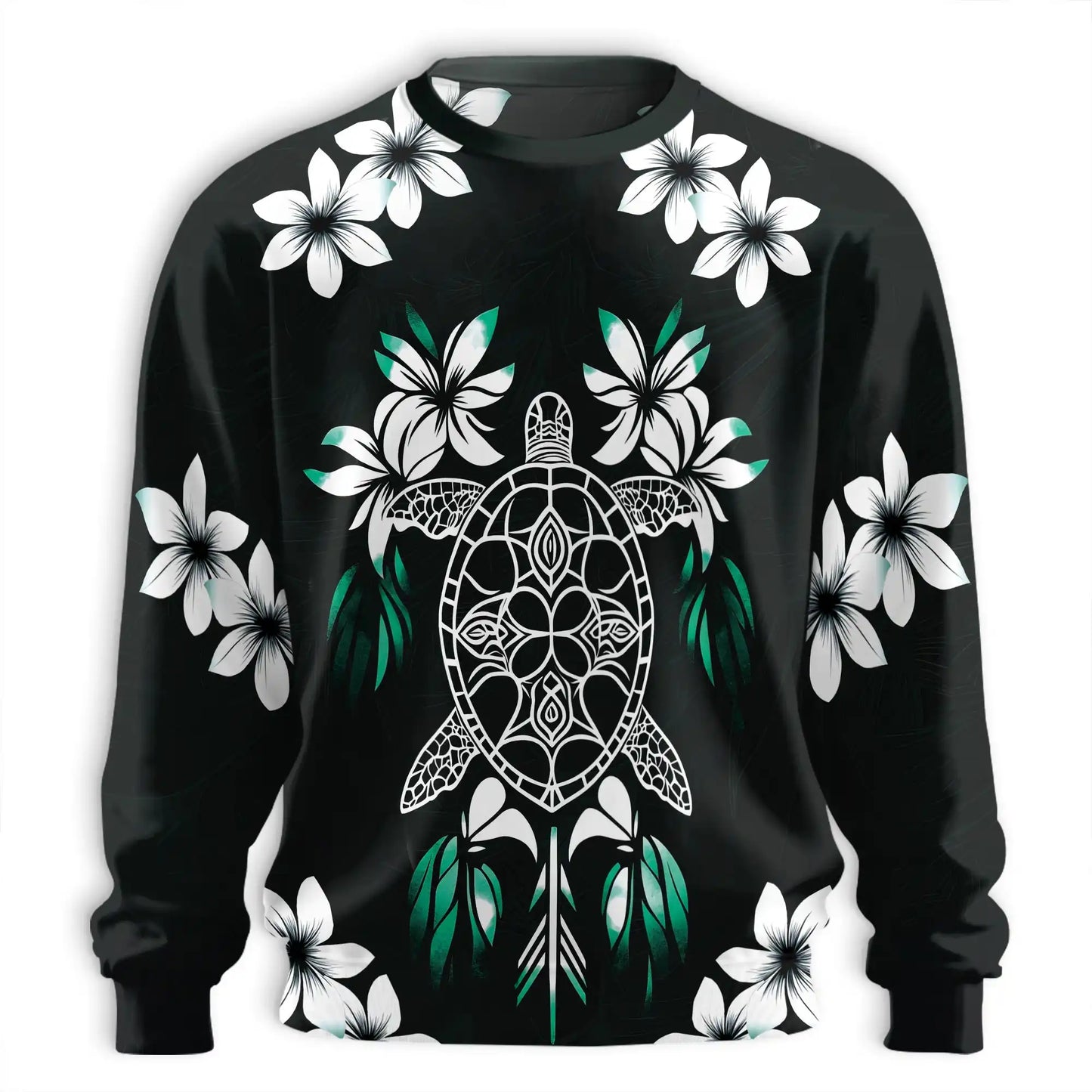 Green Turtle Sweatshirt – Colorful Graphic 3D All Over Print Design