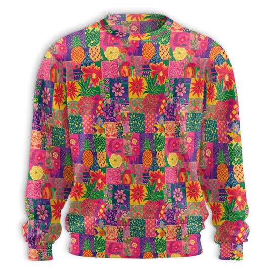 Pineapple Colorful Sweatshirt – Tropical 3D All Over Print Design