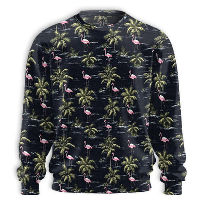 Flamingo Island Navy Sweatshirt – Tropical 3D All Over Print Design