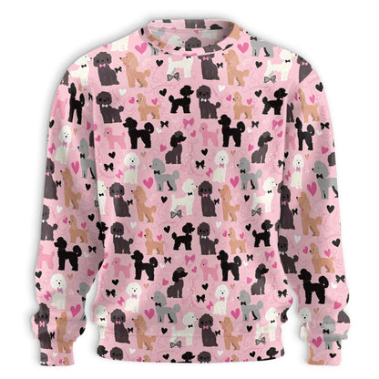 Kawaii Poodle Pink Bows Sweatshirt – Tropical 3D All Over Print Design