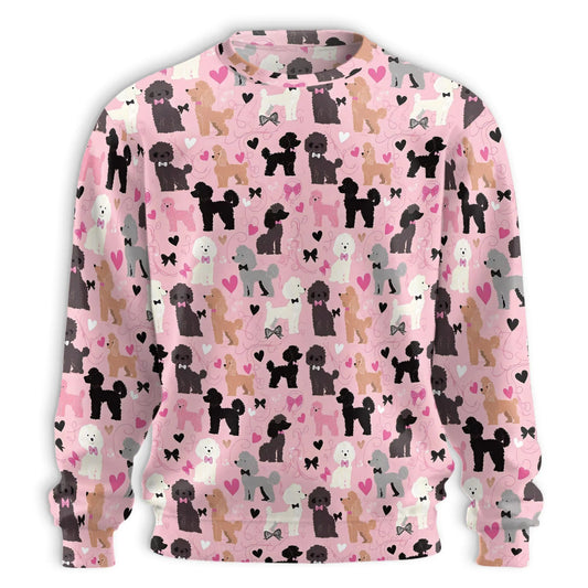 Kawaii Poodle Pink Bows Sweatshirt – Tropical 3D All Over Print Design